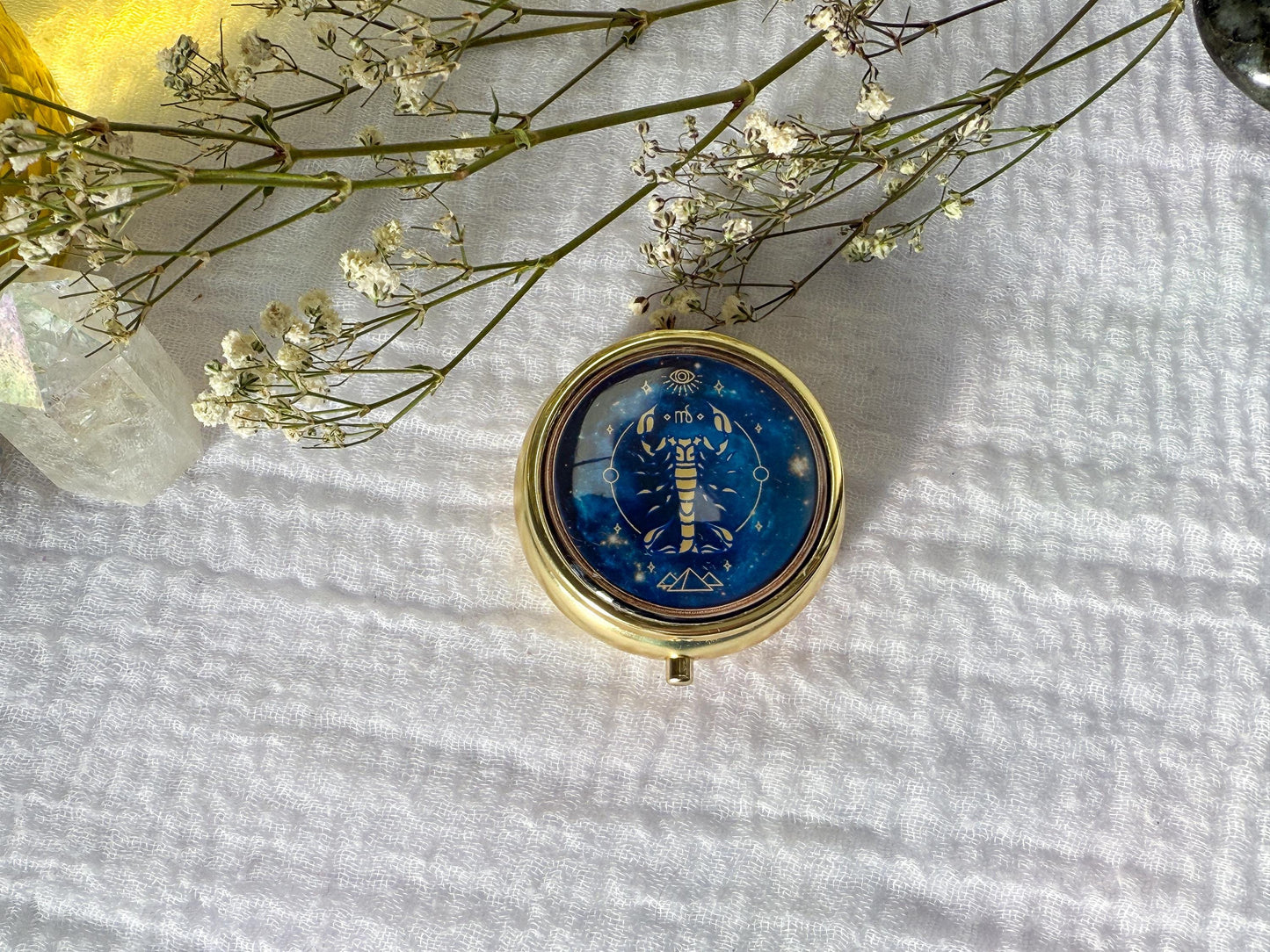 Scorpio Zodiac Solid Perfume: Clove, Orchid, Espresso, Leather