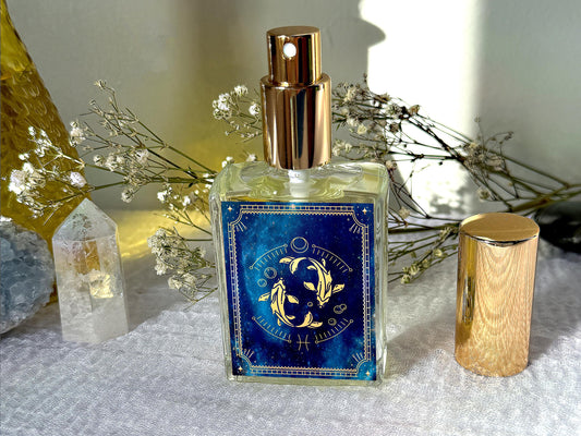 Pisces Zodiac Perfume Spray: White Ginger, Myrrh, Amber, Musk